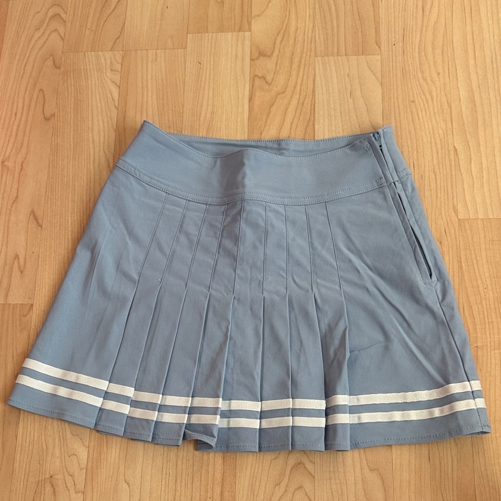 H&M Blue Mini Skirt with White Stripes